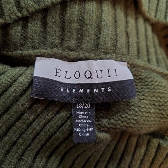 ELOQUII Elements Women's Plus Size Cable Knit Sweater Dress size 18/20 - Picture 7 of 7